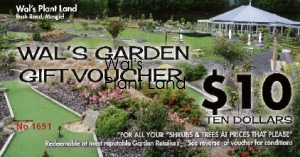 Wal's Voucher _Garden Gift Voucher $10